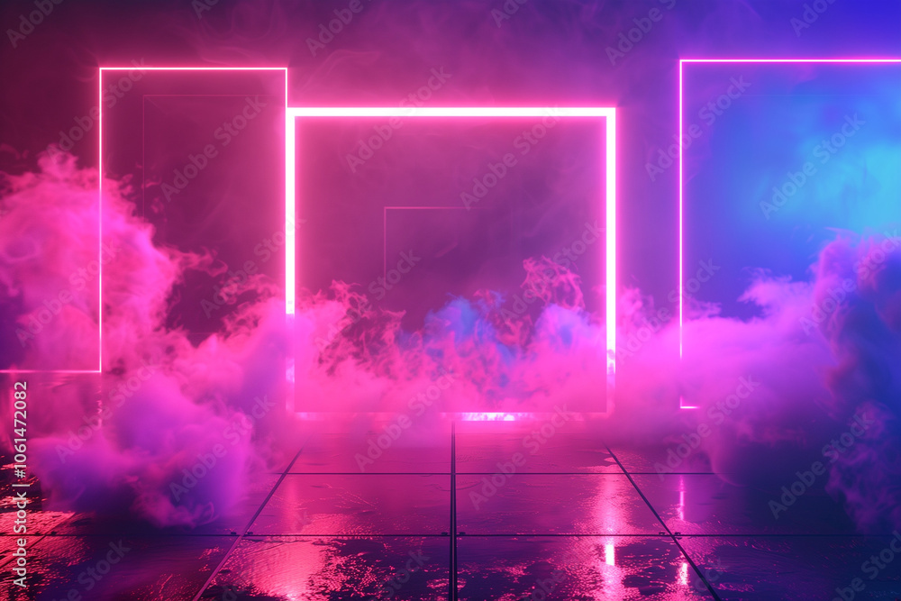 Poster synthwave wireframe net illustration. abstract digital background. 80s, 90s retro futurism, retro wa