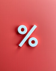 red percent sign