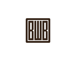 BWB logo design vector template. BWB