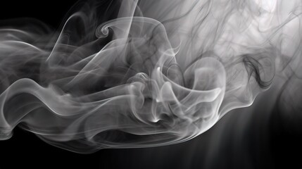 Fototapeta premium Grayscale Swirling Smoke Effect in Mysterious Background