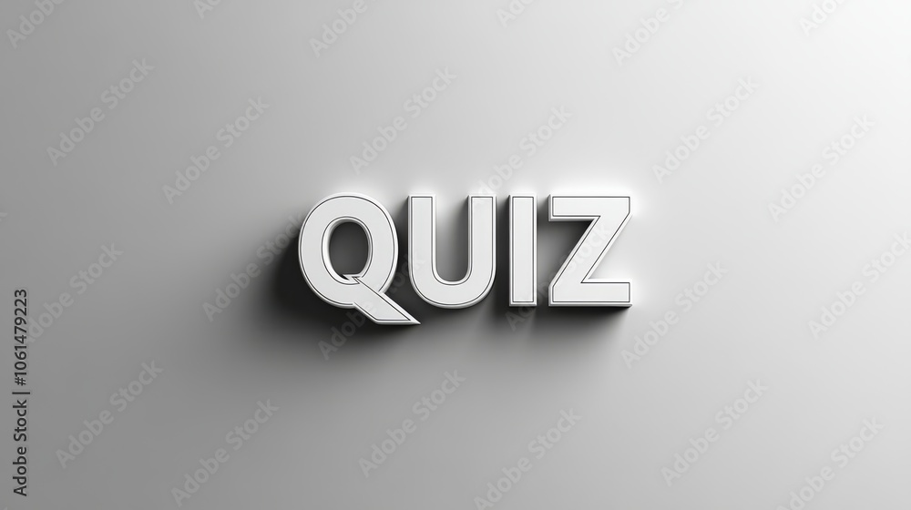 Poster quiz time: 3d render of the word 