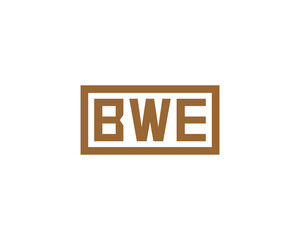 BWE logo design vector template. BWE