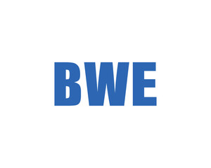 BWE logo design vector template. BWE
