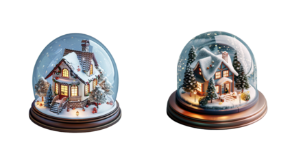 christmas toy in the glass generated by ai