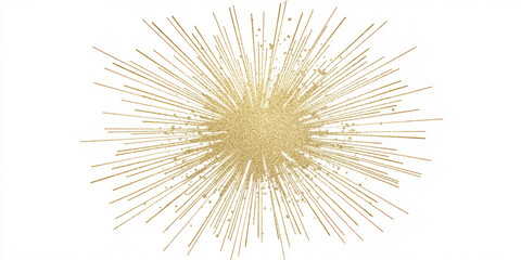 Obraz premium Starburst effect with shimmering golden rays, isolated