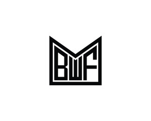 Fototapeta premium BWF Logo design vector template. BWF