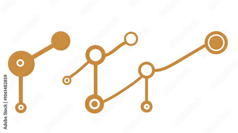 Poster abstract design featuring interconnected circles and lines, symbolizing connectivity, networks, or t