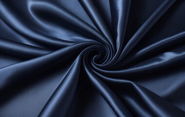 Obraz premium Smooth elegant dark blue satin cloth texture can use as background