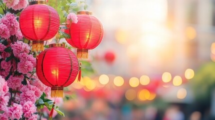 Beautiful Red Lanterns in a Festive Setting