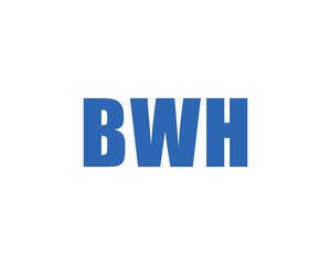 BWH Logo design vector template. BWH