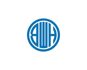BWH Logo design vector template. BWH