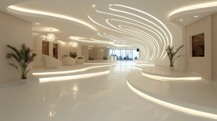 Modern White Lobby Interior Design