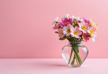 Fototapeta premium pink flowers in vase