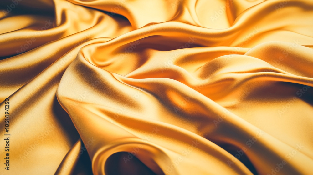 Aufkleber smooth salted caramel satin fabric with soft folds and luxurious texture, creating a warm and elegan