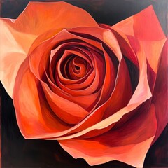 Close-up of a single, vibrant red rose with soft, velvety petals against a dark background.