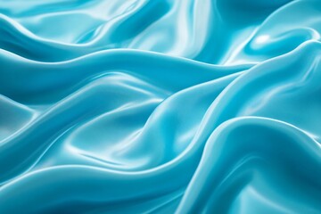Obraz premium Smooth Turquoise Fabric Background with Soft Flowing Texture