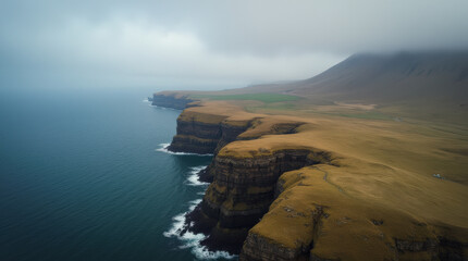 Fototapeta premium Breathtaking Drone Photography of Scenic Cliffs, Fjords, and Coastal Landscapes Across Europe’s Natural Wonders