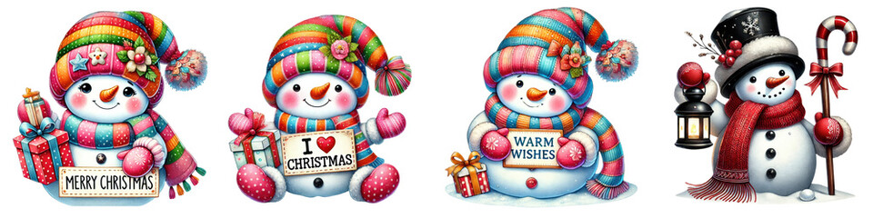 Fototapeta premium Christmas snowman