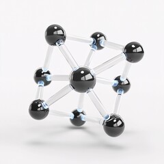 Obraz premium Silicon Dioxide Molecular Model