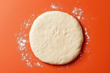 Closeup of a man kneading pizza dough on a floured surface, ready to make homemade pizza, Making homemade pizza, Handson and creative