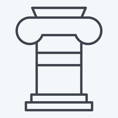 Icon Column. related to Theatre Gradient symbol. line style. simple illustration