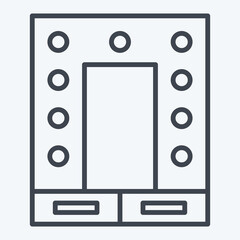 Icon Mirror. related to Theatre Gradient symbol. line style. simple illustration