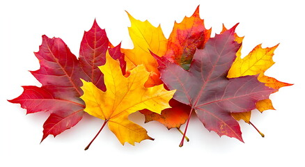 A pile of autumn maple leaves, Generative AI