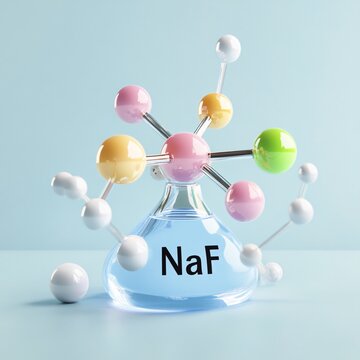 Sodium Fluoride Molecular Model