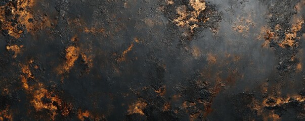 Abstract textured background with dark tones and fiery highlights.