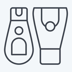 Icon BB Cream. related to Cosmetic symbol. line style. simple illustration