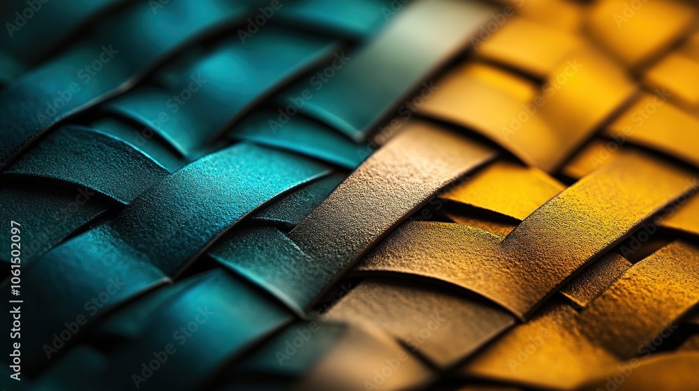 Poster textured macro image of vibrant woven pattern