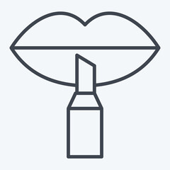 Icon Lip Liner. related to Cosmetic symbol. line style. simple illustration