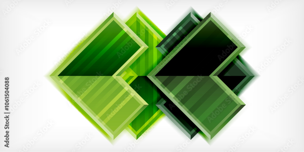 Aufkleber Arrow symbols created with 3d effects and line texture geometric abstract background
