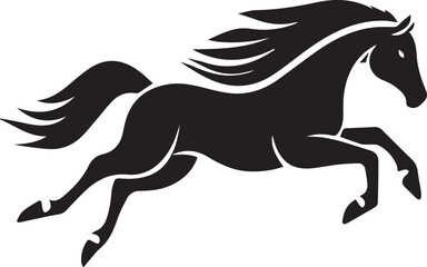 Running Horse Silhouette Logo, Running Horse Vector, Running Horse Clipart, Running Horse Icon