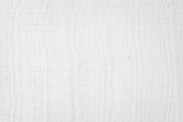White color fabric canvas woven texture background in pattern light blank. Natural gauze linen,...