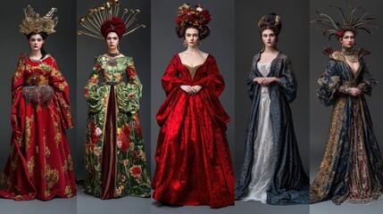 Fashion Through the Ages: A Stunning Collage of Costumes