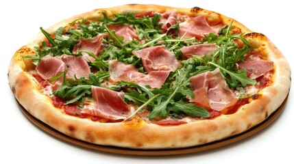 Gourmet Italian Pizza with Prosciutto and Arugula