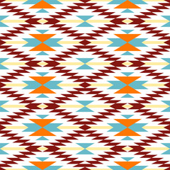 Geometric Navajo ethnic pattern. Navajo Abstract ethnic geometric pattern design for fabric, carpet, tile, clothing, embroidery, wallpaper, and background. Vector art design.