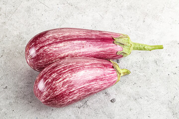 Ripe purple graffiti eggplant for cooking