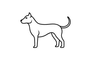 illustration of a dog line art design.