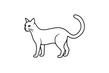 cat line art design.