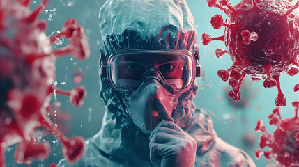 Naklejka premium A public health campaign addressing war-related health issues.