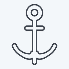 Icon Anchor. related to Sea symbol. line style. simple illustration