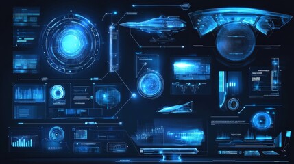 Blue Tech Finance Fintech Background