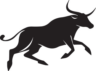 Bull Silhouette Logo, Bull Vector, Bull Clipart, Bull Icon
