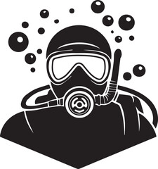 Scuba Diver Silhouette Logo, Scuba Diver Vector, Scuba Diver Clipart, Scuba Diver Icon