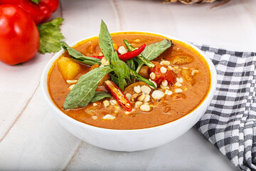 Asian spicy and sour vegetarian soup