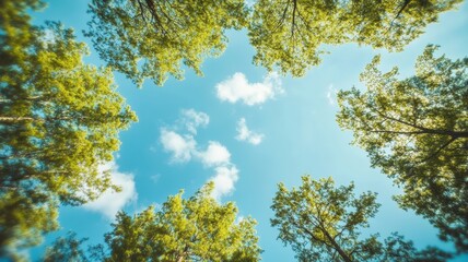 Lonely Tree Standing Alone with Blue Sky and Green grass field lawn with tree and blue sky Green Meadows Beautiful Journey Through Nature Great as a background.