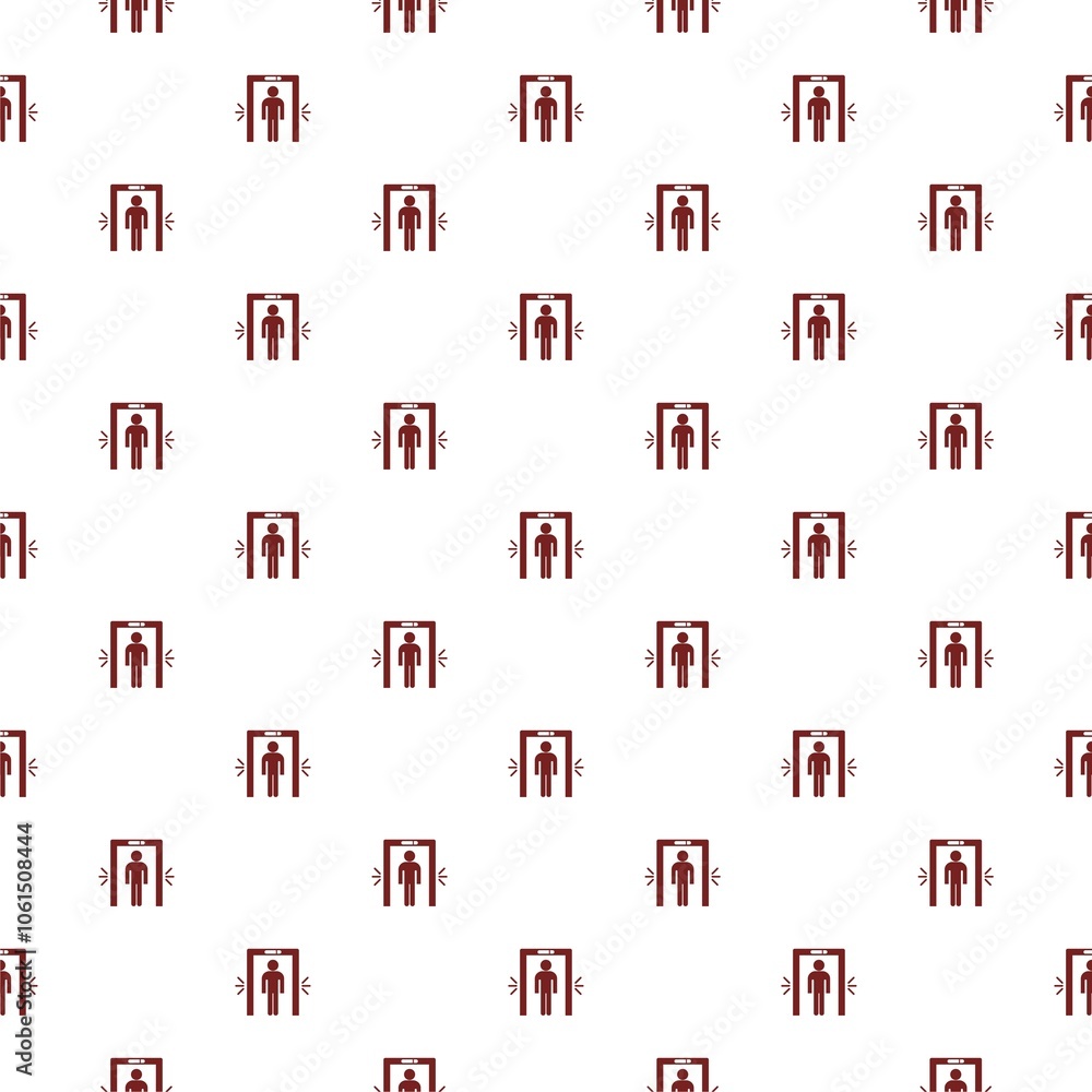Poster air port security check icon pattern seamless isolated on white background