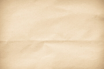 Crumpled brown paper texture background for design with copy space for text or image.
